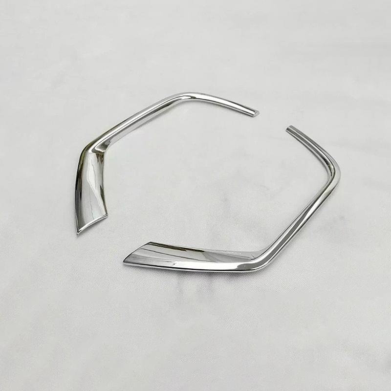 For Jeep Compass 2017 2018   ABS Chrome Front Tail Bumper Fog Light Lamp Cover Trim Garnish Molding Accessories