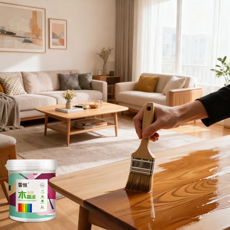 500/1000g Water-based Wood Paint Glossy Matte Semi-matte Mildew-proof Moisture-proof for Furniture Renovation Maintenance
