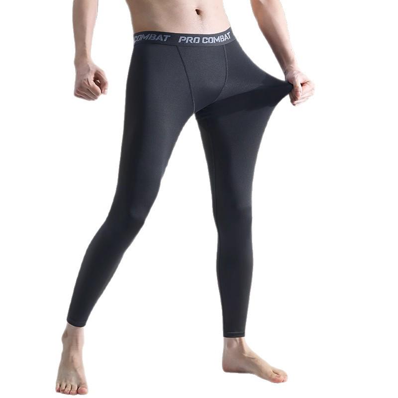Men's High Elasticity Quick-Dry Winter Sports Tights for Running, Fitness, and Yoga