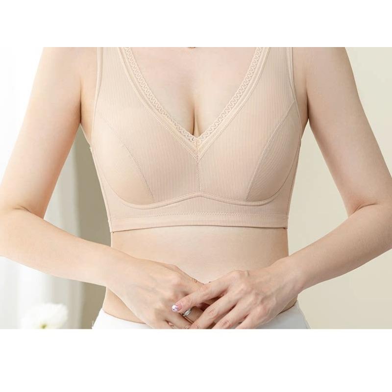 Middle Aged Women S Thin No Wire Comfortable Bra With Side Support