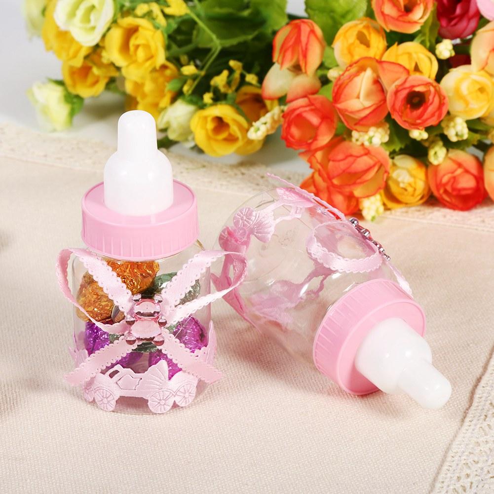 2 Colors 50Pcs Candy Chocolate Bottles Box For Baby Shower Party Favors Gifts Decorations