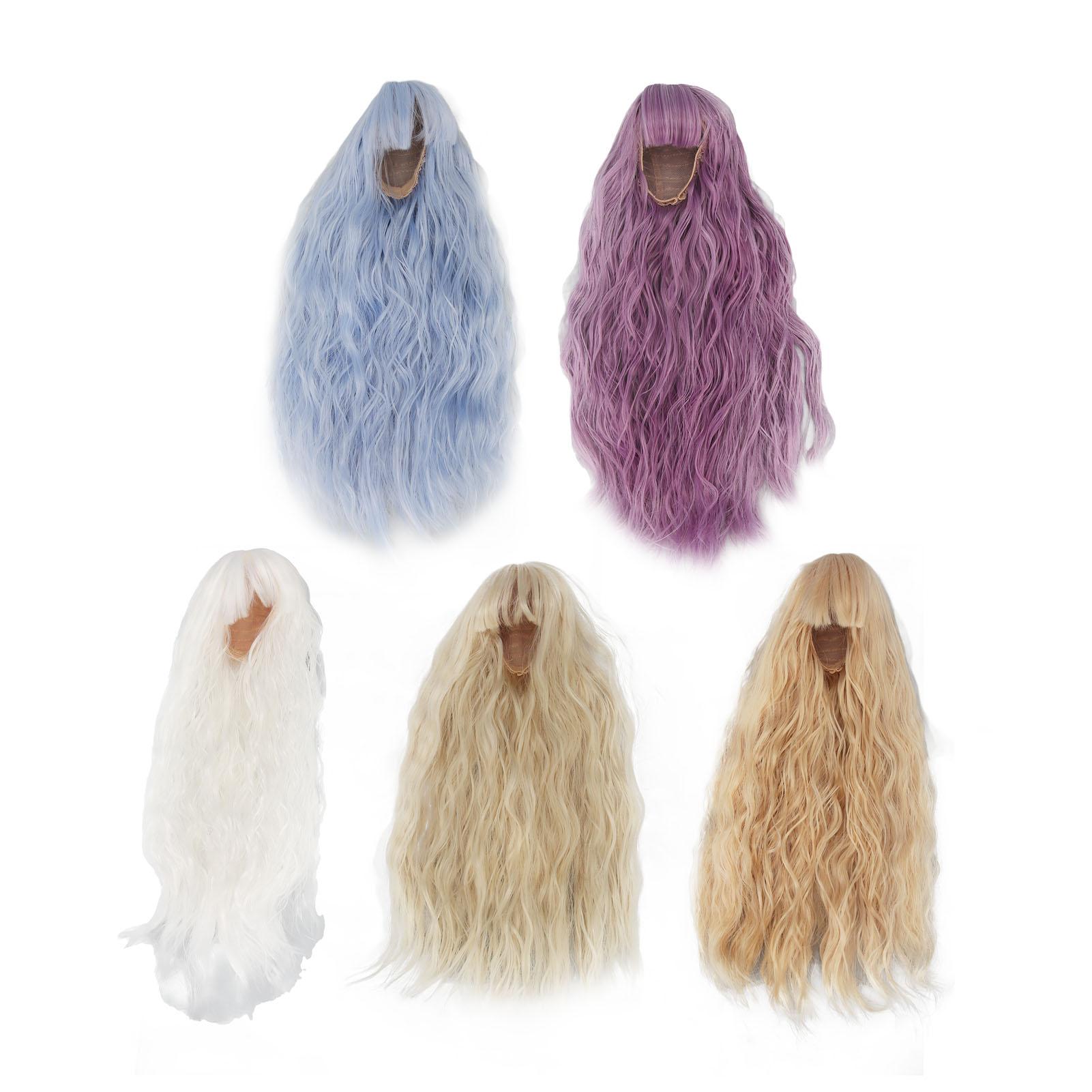 

Doll Hair Wig High Temperature Wire Long Hair 1/3 DIY Wavy Doll Replacement Wig for 8.3‑9.4in Doll Purple