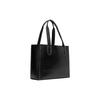 Coach Derby 32 Snap Closure Pebbled Leather Tote Bag Women Tote Black 58660-SVBK