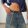 Simple Irregular Personality CCB Waist Chain Belt Beaded Chains Pants Chain for Woman Wear Resistant Trouser Jeans Chain Gift