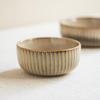 Embossed Vertical Rice Bowl Kiln-Changed Ceramic Bowl Household Salad Bowl Noodle Bowl Round Small Bowl Minimalist Tableware