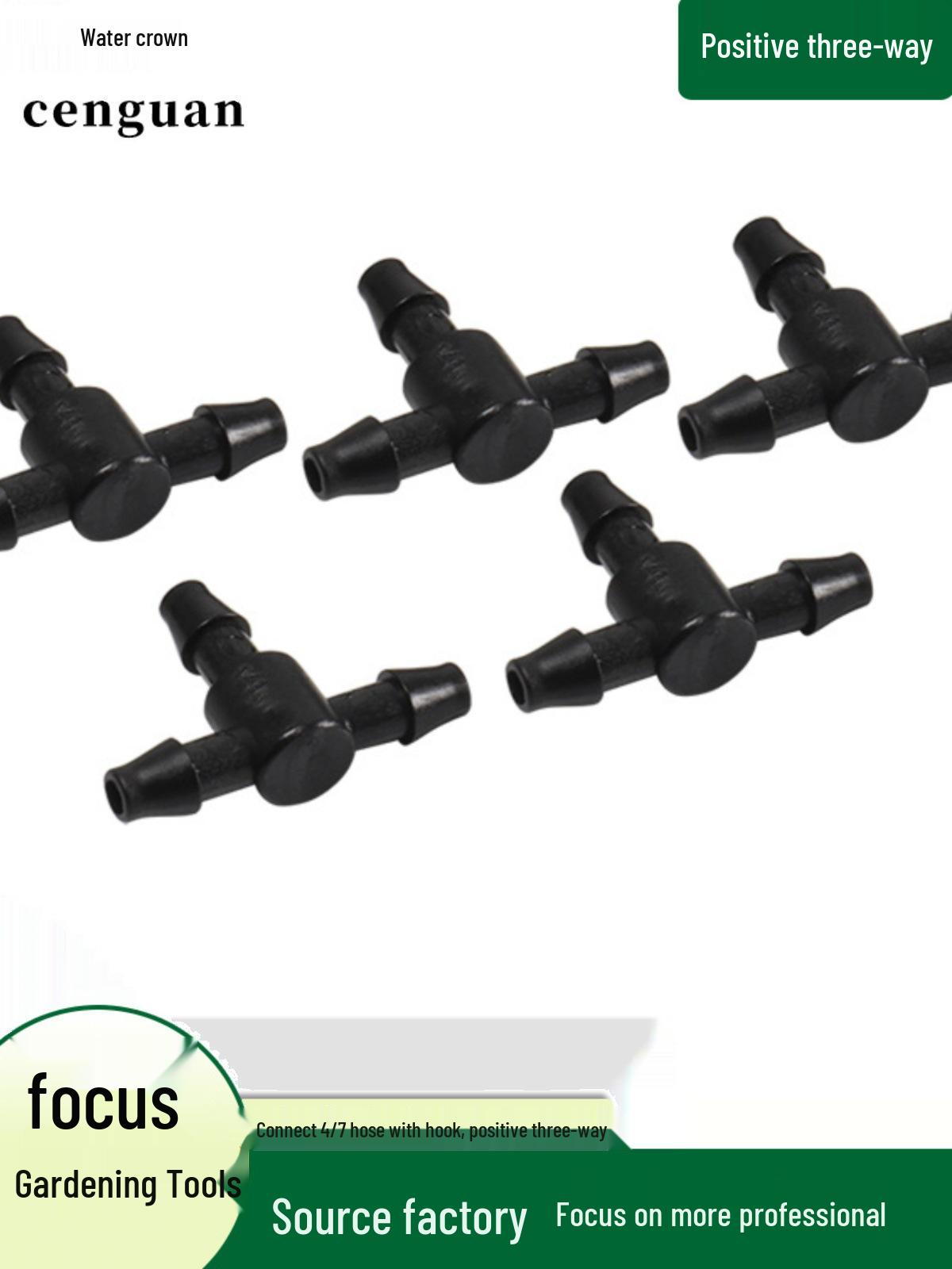 

4/7 Capillary Hooked Straight 3-Way Connector for Garden Orchard Drip Irrigation Systems. 20 pieces