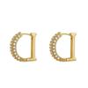 Classic Hollowed Out Letter D Gold Silvery Color Female Earrings New Exquisite Jewelry Party Luxury Accessories for Womans