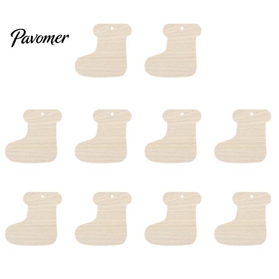 Personalized Gift Tags 10Pcs 2D Wooden Christmas Ornaments, Blank DIY Craft Hanging Tags, Decorative Props Tree Decorations, Unfinished Wood