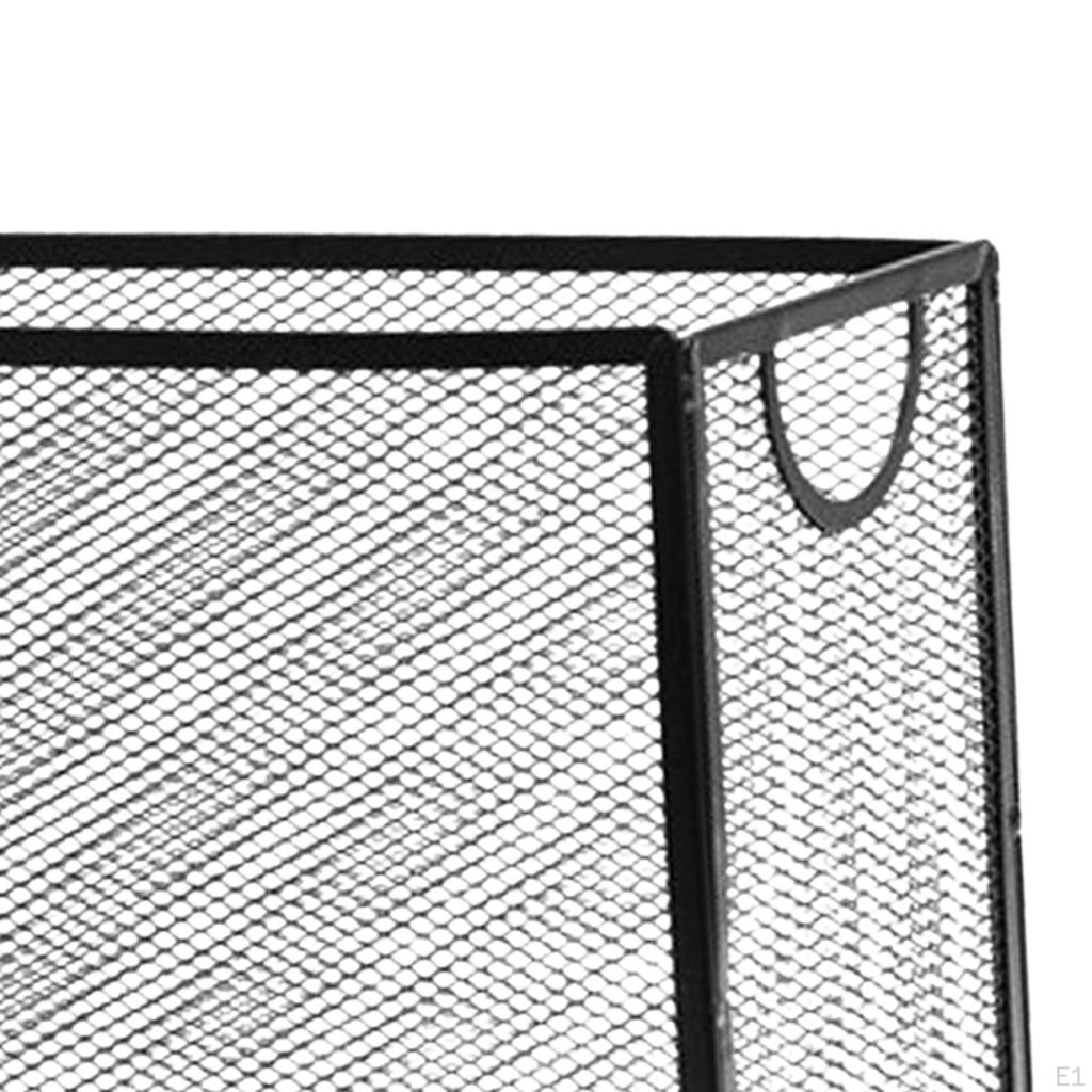 Mesh File Organizer Crate Space Saving Versatile with Handle Portable Office Basket Desk