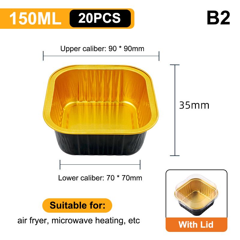 Foil Cupcake Liners Heat Resistant Aluminum Cake Cups With Lid Round Baking Cups With Lids Kitchen Wedding Birthday Party Supply