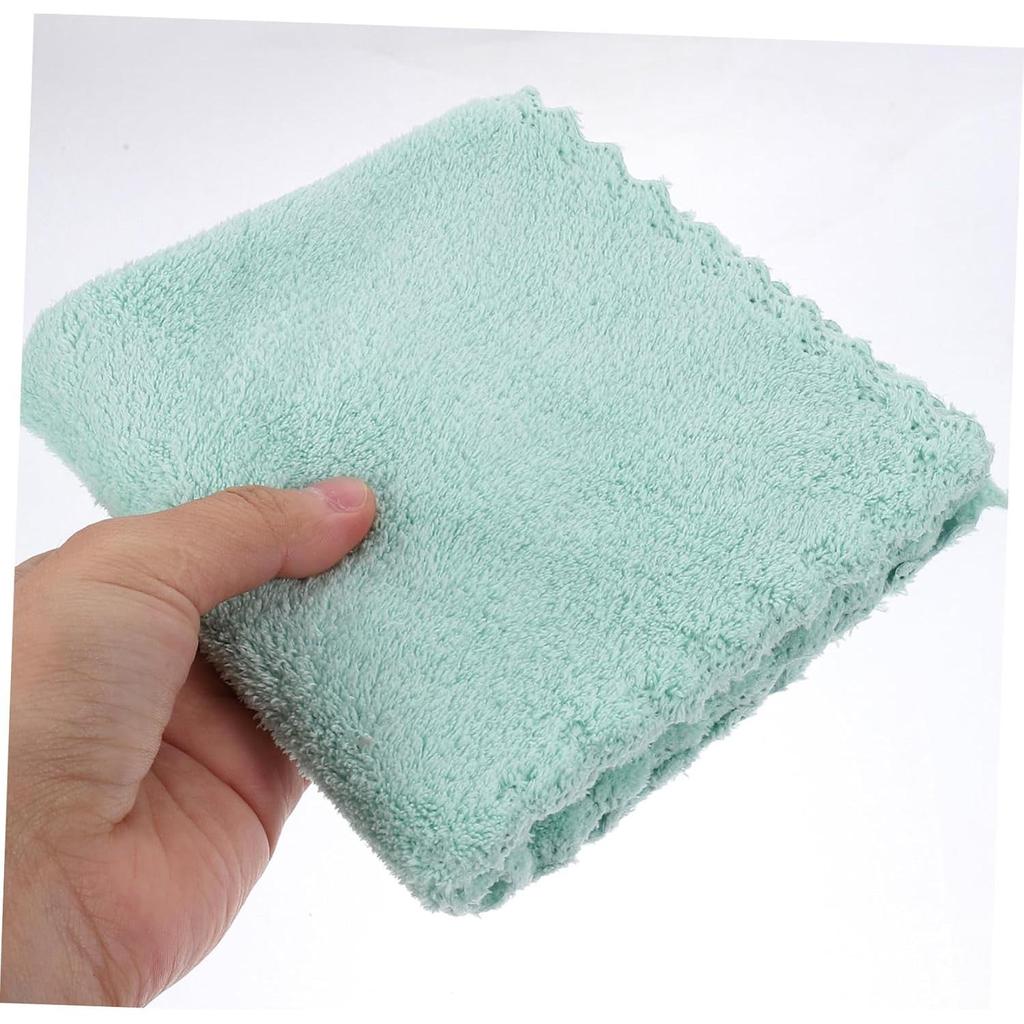 6PCS Coral Fleece Washcloths - 30×30CM Skin-Friendly Soft Towels for Bathroom, Face & Multi-Purpose Cleaning