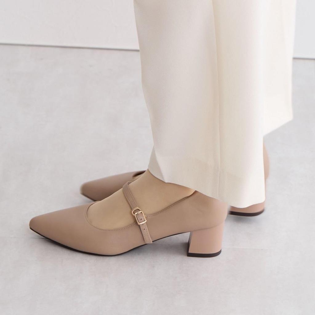 HIMIKO / Himiko / [WEB Exclusive] Block Heel Mary Jane Pumps / 640006 Beige 245