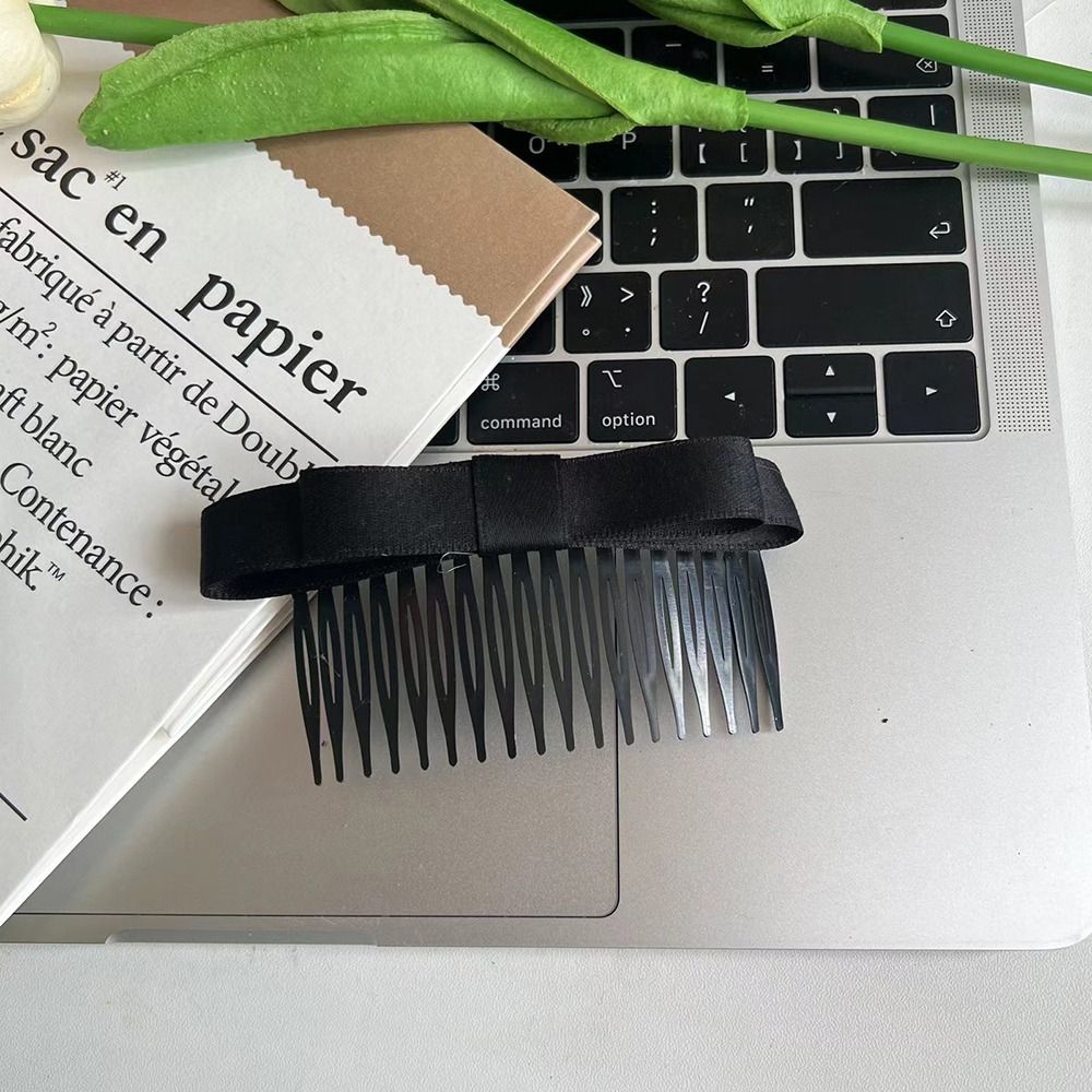 

Ornament For Girl For Women Korean Style Hair Clip Hair Accessories Bowknot Hair Comb Bow Hairpin чёрный