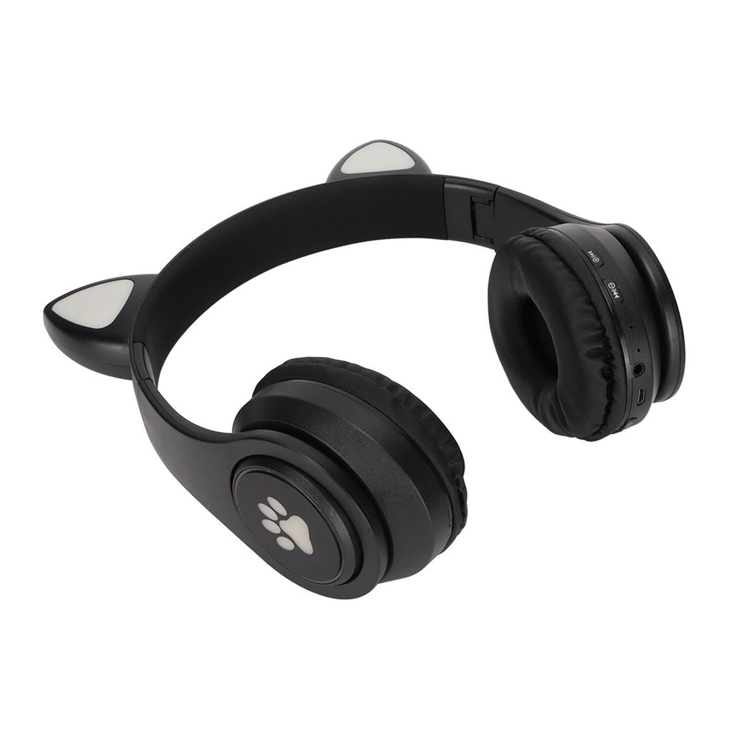 Leuchtende Katzenohren Bluetooth Kopfhörer Bass Faltbar Kabellos Headwear Atmungslicht Headset