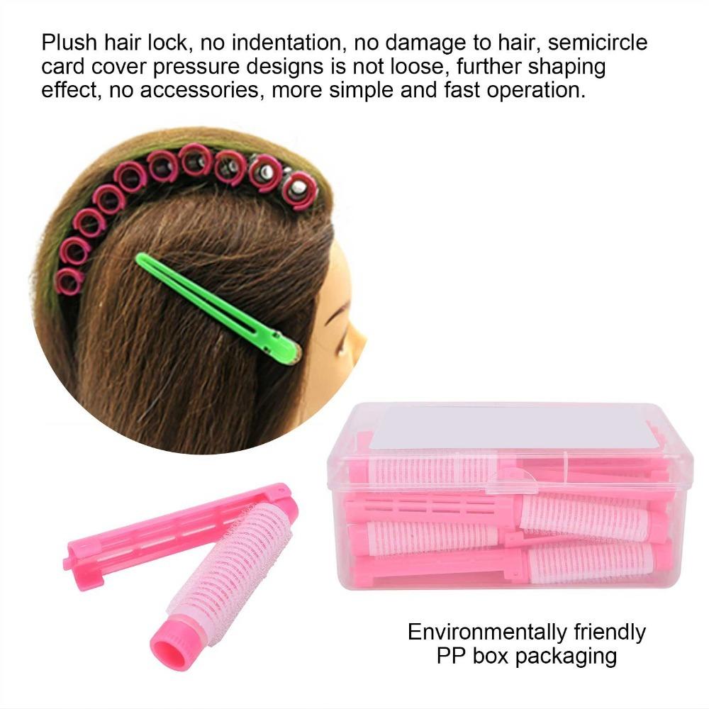 

20pcs Heatless Fluffy Perming Rod Pink Hair Roller Curler Styling Kit Hair Perm Rods Salon Use