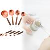 Rose Gold Stainless Steel Measuring Cup And Spoon Set With Markings For Baking And Cooking
