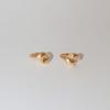 Modernlike 14k Gold-filled Silver Hug Ring One-touch Earrings