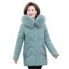 Giacca con Cappuccio Corta Calda da Donna Taglie Forti Autunno Inverno Collo di Pelliccia Zip Monocolore Semplice e Versatile Capospalla