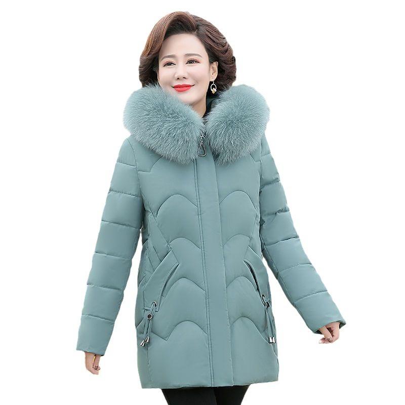 Giacca con Cappuccio Corta Calda da Donna Taglie Forti Autunno Inverno Collo di Pelliccia Zip Monocolore Semplice e Versatile Capospalla