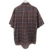 j.crew 90s Linen Blend Old Giant Tag Check Pattern Short Sleeve Button Down Shirt Men's Used