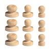9Pcs Wood Round Handle Stamps Handmade Vintage DIY Scrapbooking Craft Stamps for Diary Cards Invitations Envelopes Personalizing