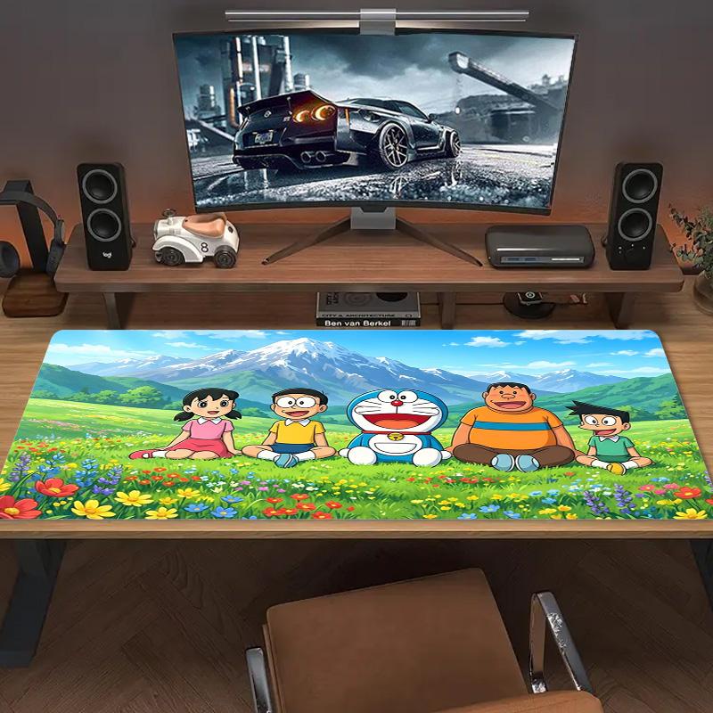 Doremon Friends Color Mouse Pad Large Gaming Table Cushion Non-slip Laptop Tablet Big Mousepad XXL Mat Mini PC Playmat With Lock edge