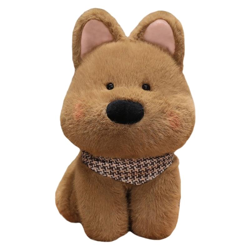 Soft Realistic Westie Dog Plushie Portable Child Friendly Soft Westie Highland Dog Stuffed Toy for Imaginative Play