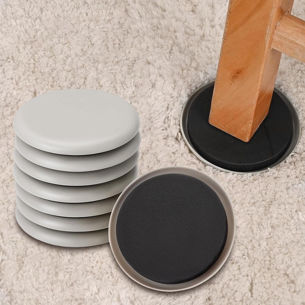 24/40Pcs Furniture Sliders Furniture Gliders Movers Self-Adhesive Heavy Duty Furniture Movers for Home Carpet Hardwood Floors