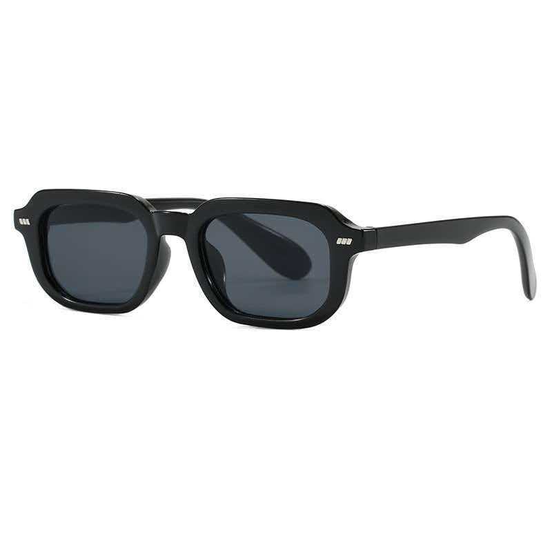 New square small frame rice nail women's sunglasses ins Internet celebrity street shot decorative fashion glasses