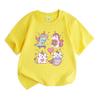 Kids Boys Girls 100% Cotton Crew Neck Short Sleeve T-Shirt, Cute Cartoon Dinosaur Unicorn Cat Mermaid Print Casual Soft Tee for Children Daily Wear