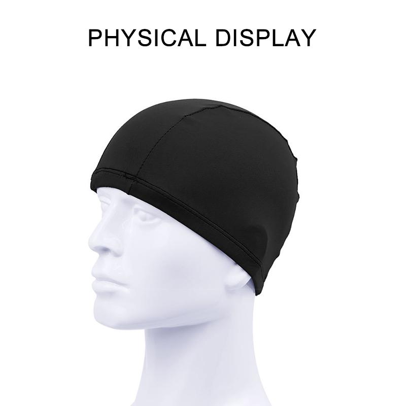 1Pcs Ultra-Thin Free Size Unisex Polyester Cloth Swimming Cap Protecting Ears Long Hair Water Sports Swimming Cap