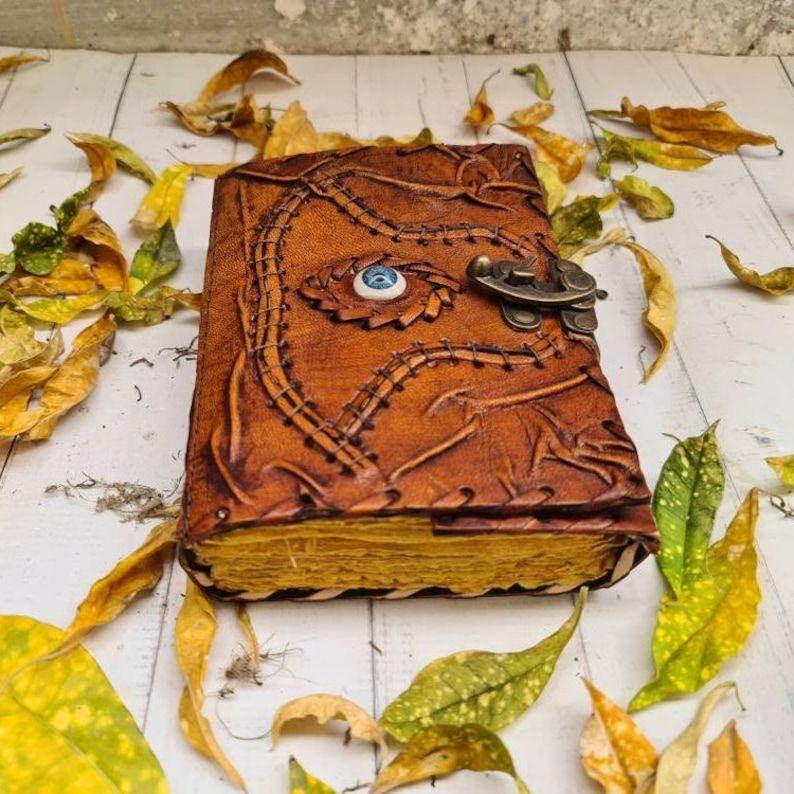 Hocus Pocus Book of Spells Book of Shadows Leather Journal Blank Book, Wiccan Pagan, Winifred Sanderson, Hocus Pocus Gifts, Gift for Him Her