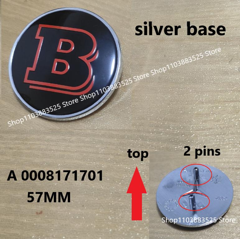1pcs 38/57mm Car Front Hood Emblem Badge Bonnet For BRABUS W204 W205 W207 W206 W177 W212 W213 W221 W246 GLA GLC CLA Accessories