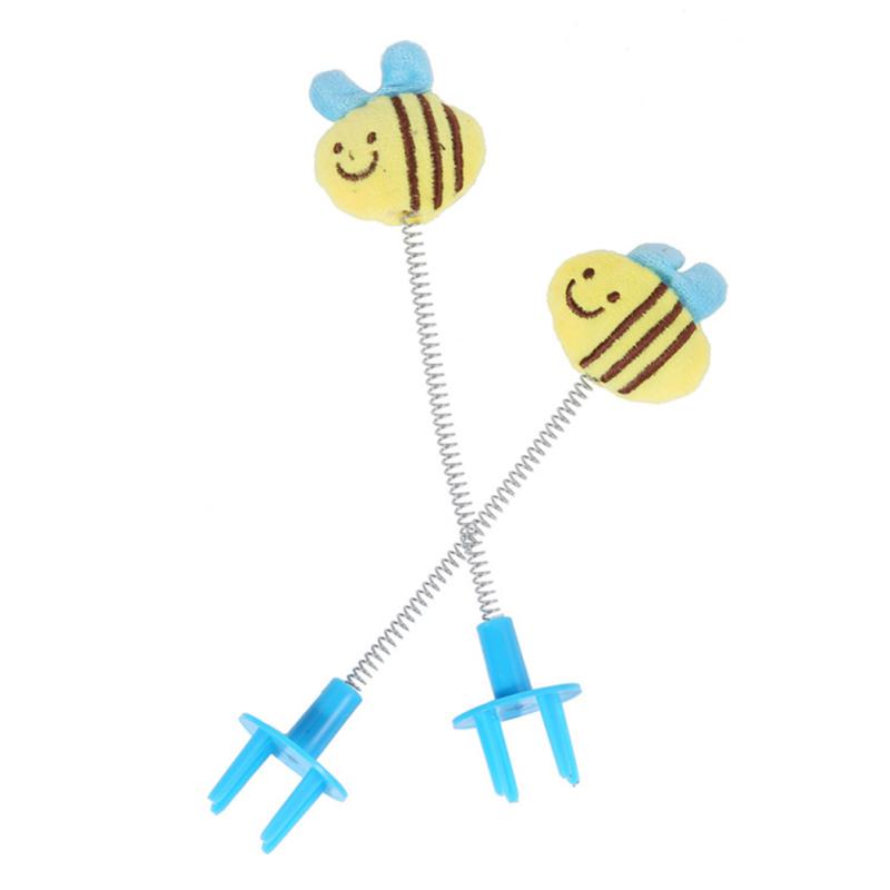 Placă de zgâriat pisici distractive Jucărie elastică de primăvară de desene animate Jucării interactive pentru pisici mici/medii