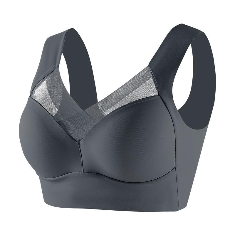 Wireless Back-Smoothing Seamless Bra - Latex Cups with Lift & Support, Plus Size Ice Silk Comfort for Sagging Prevention & T-Shirt Invisible Wear