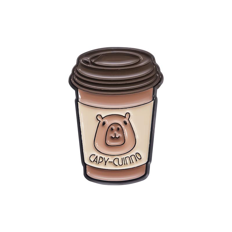 Cartoon Capybara Brooch Set: Cute Animal Series Badge from Europe & America