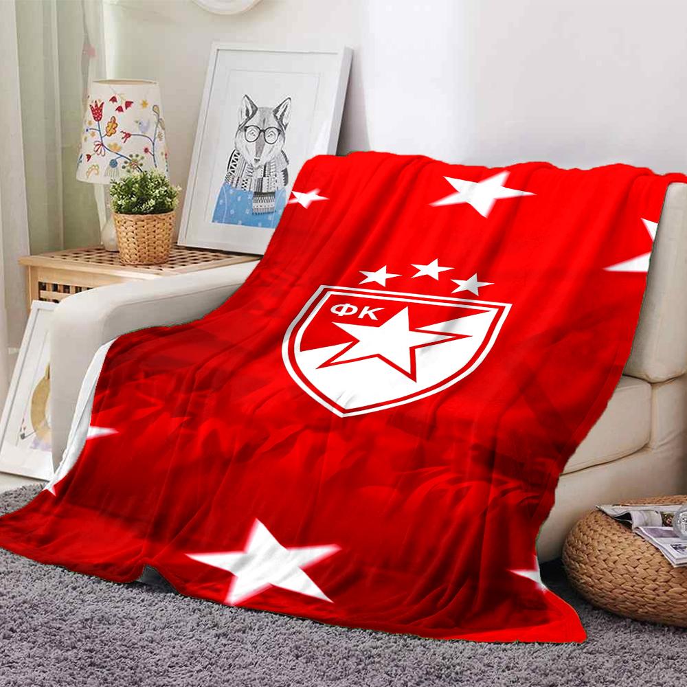 1pc Blanket - Red Star logo Print Design,Lightweight Blanket for Sofa,Bed- Soft &Warm,Gift for All Seasons