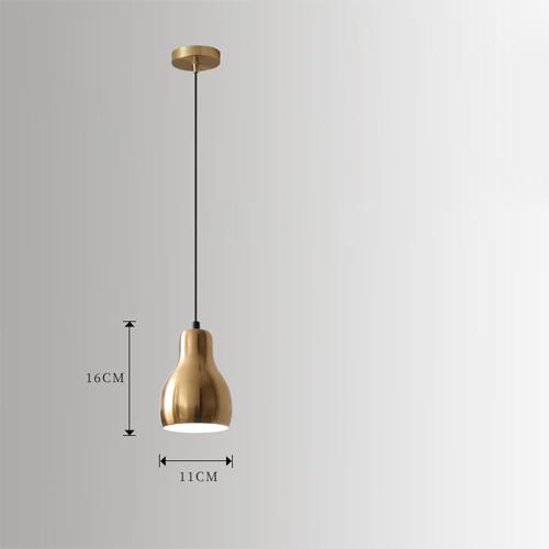 Nordic Minimalist Golden Pendant Lamp Restaurant Bar Creative Living Room Bedroom Bedside Light Led Personality Small Chandelier