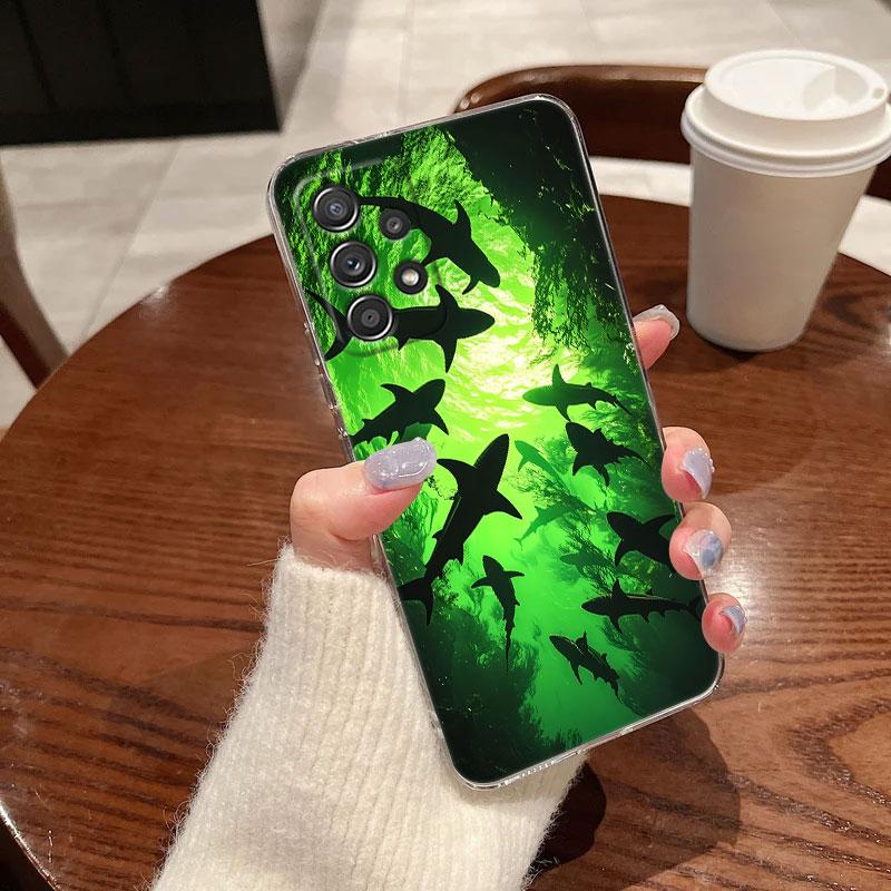 

Ocean Whale Shark Clear Soft Phone Case For Samsung Galaxy A56 A57 A37 A55 A54 A36 A35 A26 A25 A16 A17 A07 A52 A34 A73 A53 Cover Galaxy A14