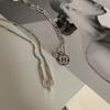 Korean Retro Round Bead Bracelet Women 925 Silver Letter H - Trendy Student Jewelry