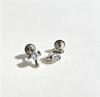 Retro Distressed Star Skull Cross Stud Earrings: Punk Stainless Steel Screw Back for Men