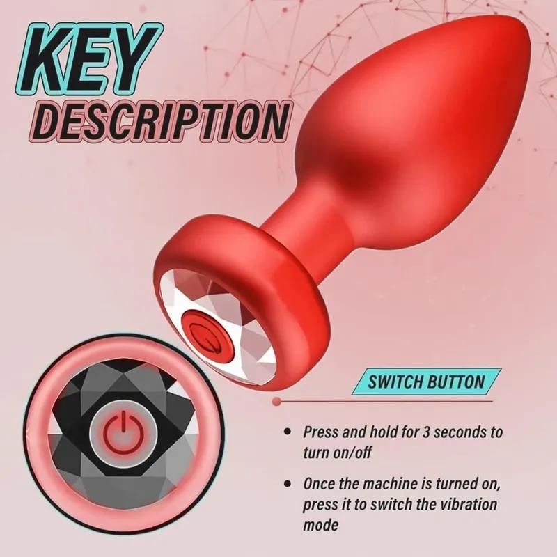 Black Mini Vibrating Butt Anal Plug Remote Control Anal Plug Vibrator Sex Toys for Women Prostate Stimulator Dildo