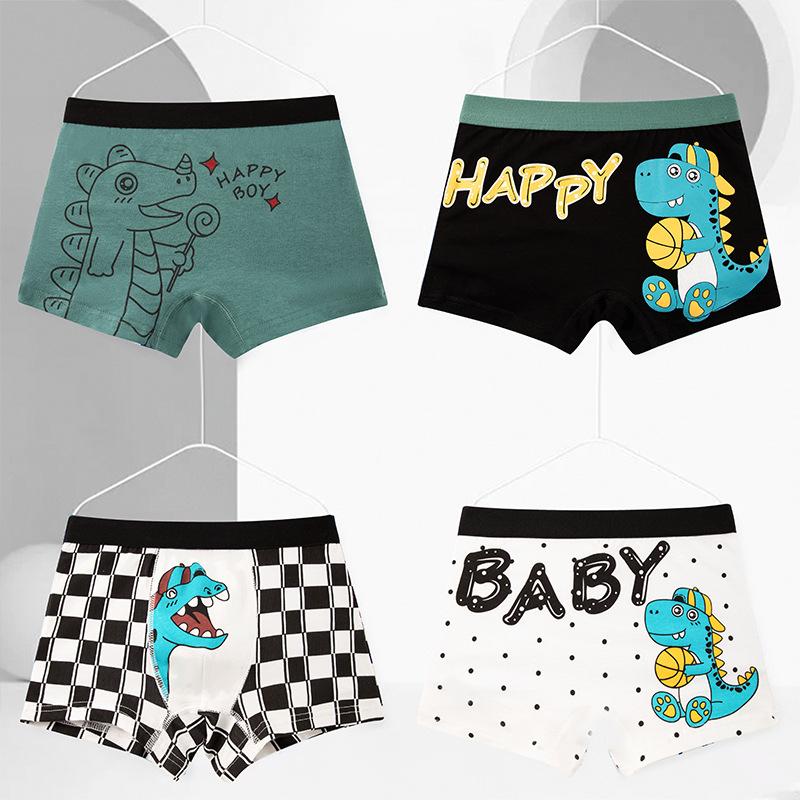 Boys' Boxer Briefs Boys' Toddler Personalized Printed Durable and Not Easily Deformed Underwear Truck Shorts Soft Cotton Cute Children's Underwear