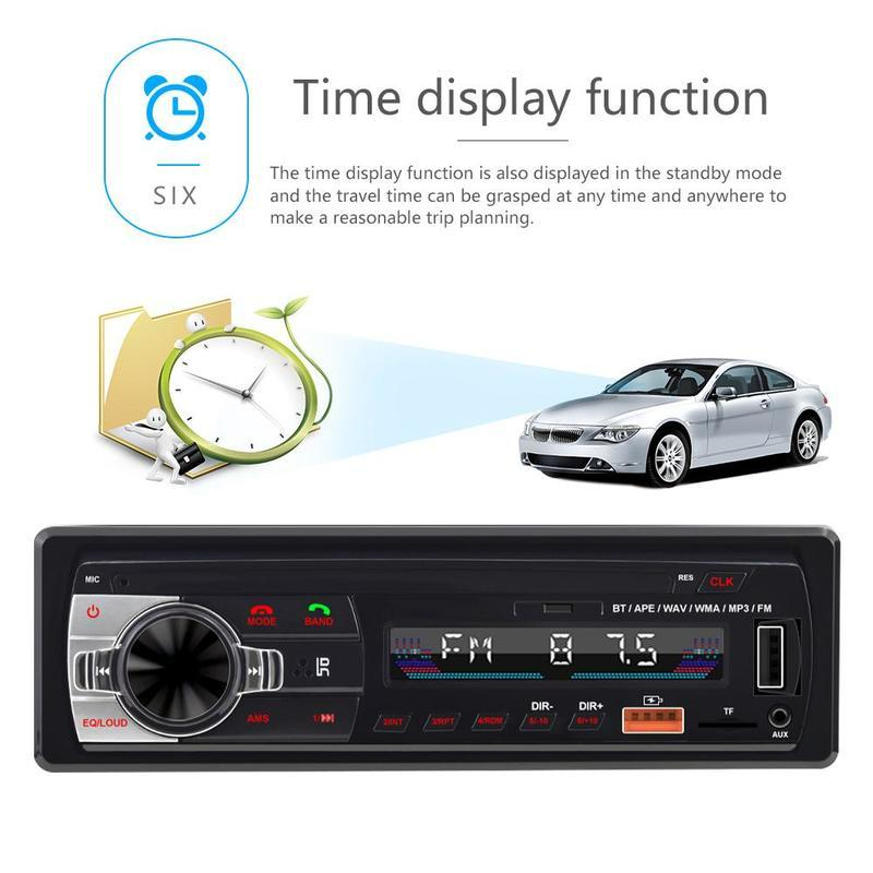 12V 1DIN In-Dash Car Radios Stereo with Remote Control Digital Bluetooth Audio Music Stereo Car Radio Mp3 Player
