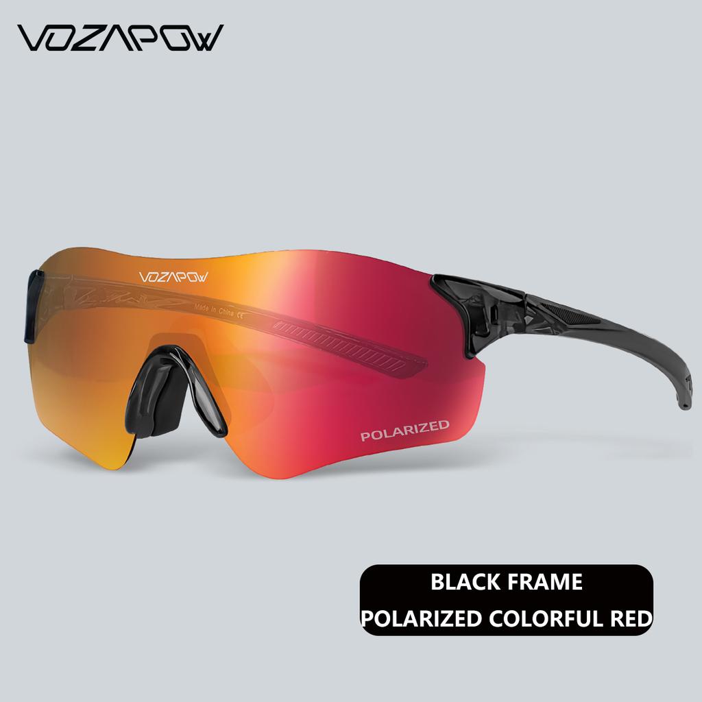 Vozapow Polariserade Cykelglasögon MTB Landsvägscykel Solglasögon HD-lins UV400 Solskydd För Körning Vandring Sportglasögon