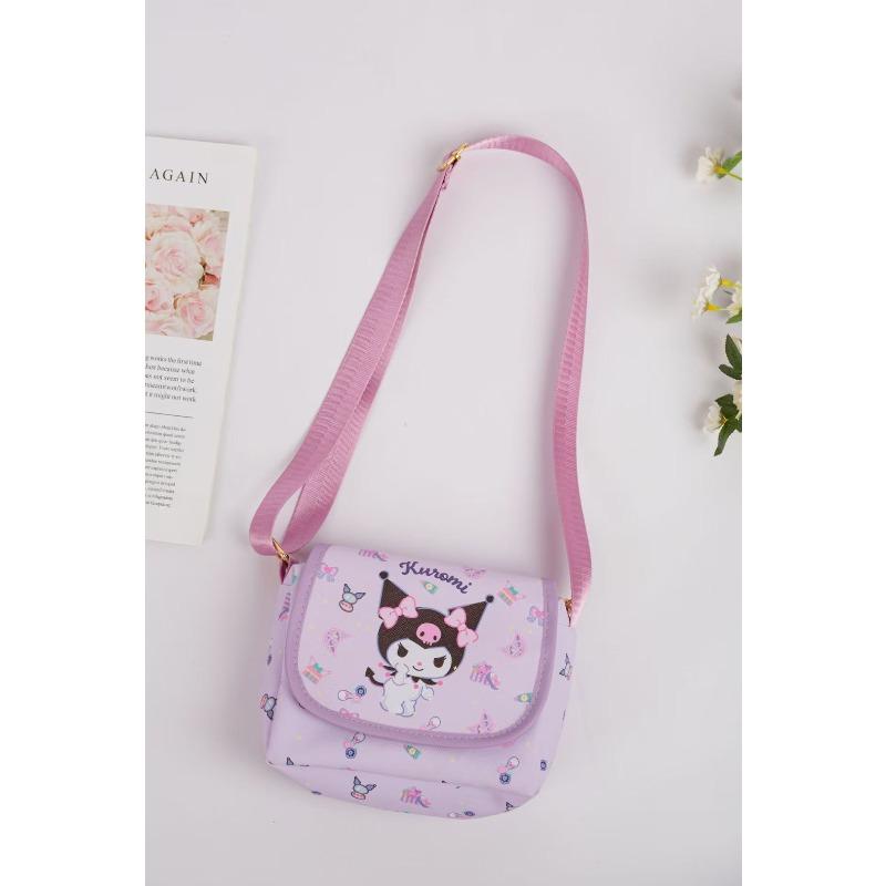 

Fashion Casual Versatile Small Bag Girls Leather Sanrio Flip Zipper Crossbody Shoulder Bag 19*15*7