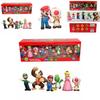 Six Piece Super Mario Bros Action Figure Toys Set Featuring Luigi Yoshi And Mushroom Collectibles For Kids