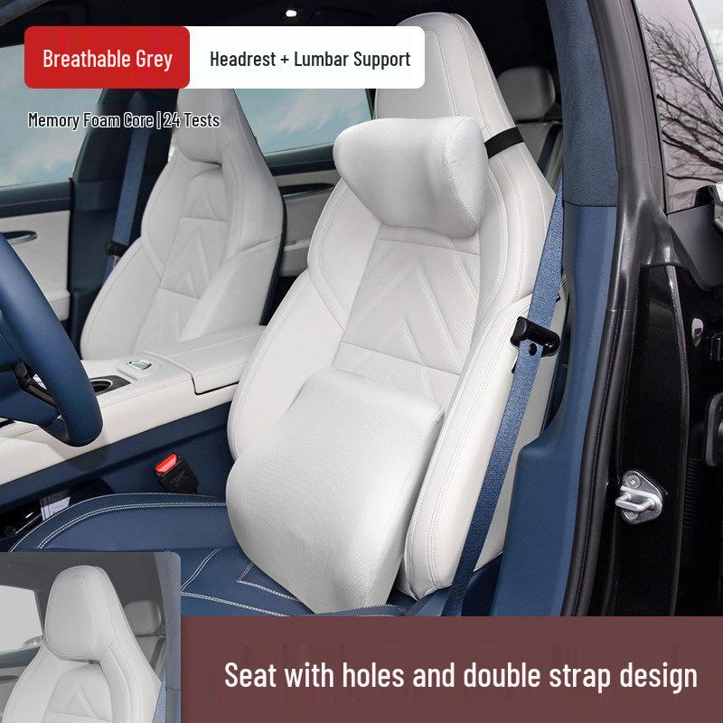 Zeekr 001 Headrest & Neck Pillow: Dedicated Car Seat Lumbar Support - Geek Car Accessory