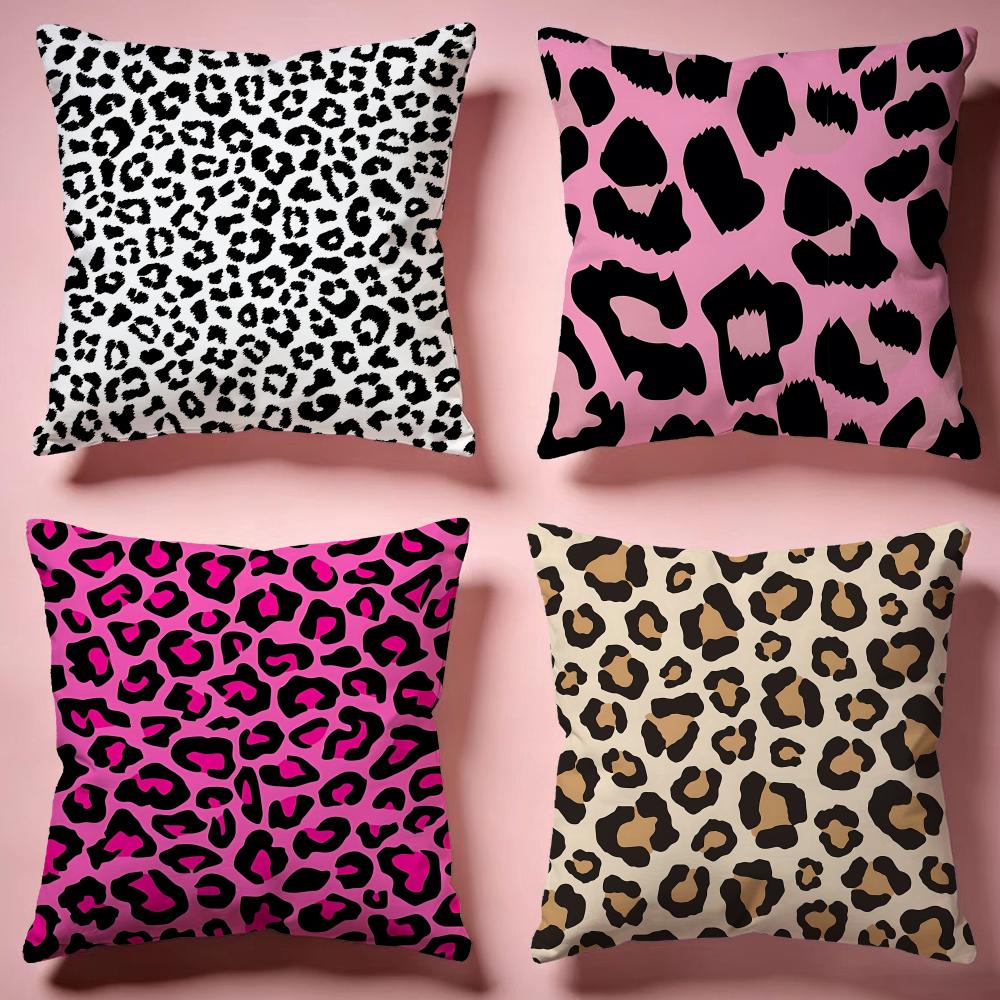 Bold Modern Leopard Pattern Cushion Cover Comfortable Durable Pillow Cover MultiScene for Home Office Car Sofa