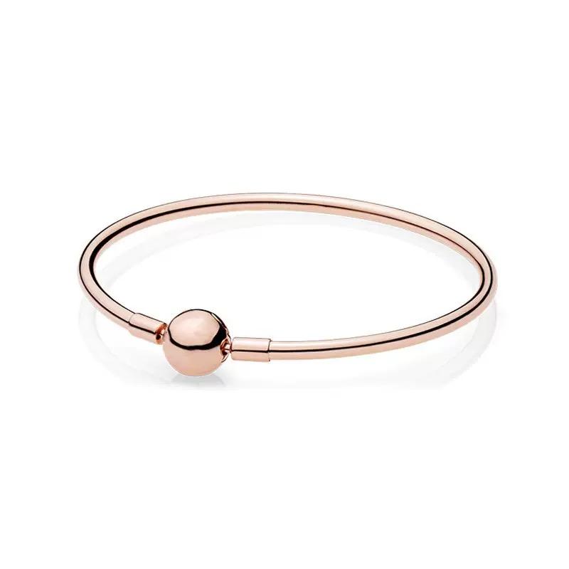 Round Bead Bracelet S925 Pure Silver Fashionable Heart Snake Bone Bracelet DIY Accessories For Women's Fine Jewelry Gifts